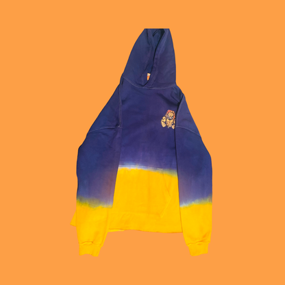 Two-Toned Blue and Yellow Oversized Hoodie